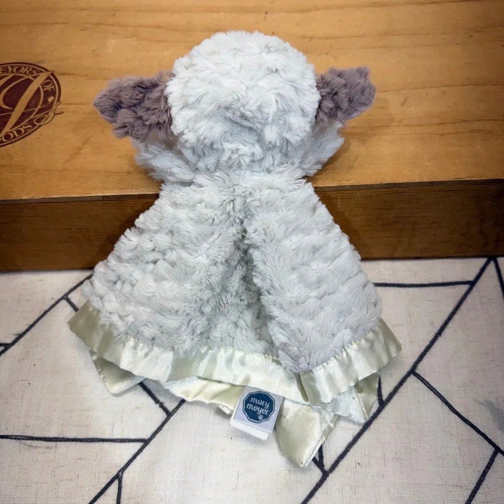 Mary Meyer Marshmallow Lamb Lovey‎ Security Blanket Cream Grey Satin Trim 13x13